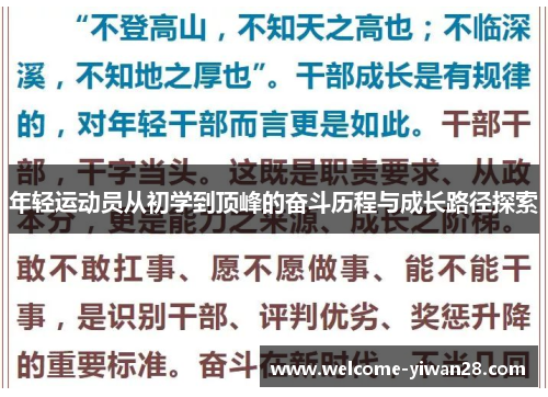 年轻运动员从初学到顶峰的奋斗历程与成长路径探索