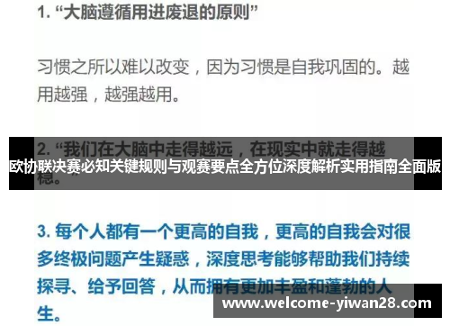 欧协联决赛必知关键规则与观赛要点全方位深度解析实用指南全面版